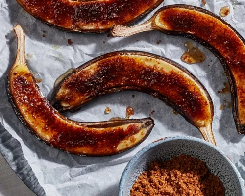 Bananes Foster sur le feu